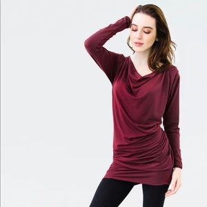 Encircled Revolve Dress Bordeaux Red Small